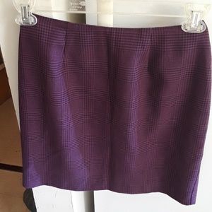 Daily Habit Purple Black Houndstooth Skirt Size M